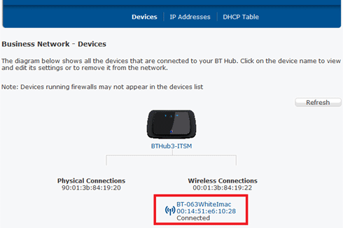 Hub Manager devices settings screenshot