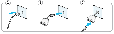 Diagram showing where to plug and unplug the ASDL filter..gif