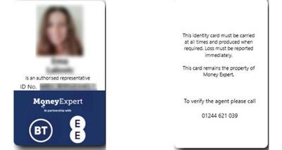 BT ID badge example image